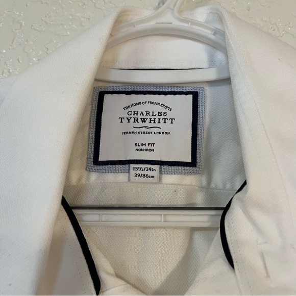 Set of 3 NWOT Charles Tyrwhitt 100% Cotton Non-iron Slim Fit Dress Shirts - Picture 4 of 13